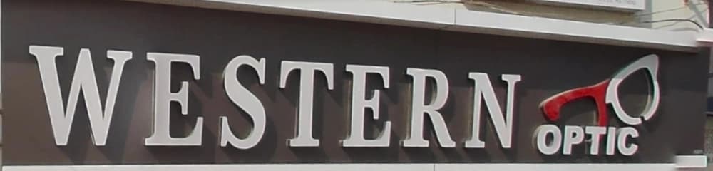Western Optic Official 3D Store Signboard in Junagadh, Gujarat